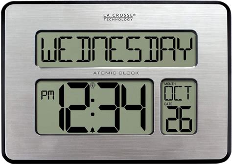 Simple Atomic Digital Wall Clock Extra Large Numbers AM PM Easy To Read Snooze | eBay