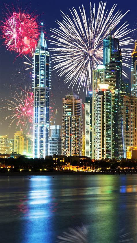 Photography Fireworks, Building, Dubai, Night, Colorful, Cityscape ...