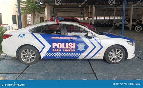 Indonesia Traffic Police Patrol Car Editorial Stock Image - Image of ...