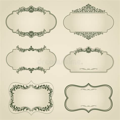 Set Of Vintage Vector Labels, Frames, Borders. Stock Vector ...