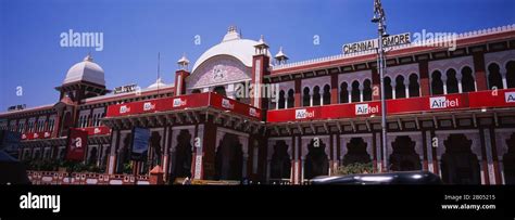 Facade of a railway station, Chennai Egmore, Chennai, Tamil Nadu, India ...