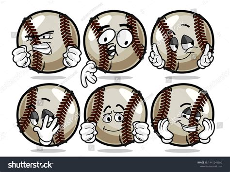 Best Baseball Ball Cartoon Face Illustration Illustra - vrogue.co