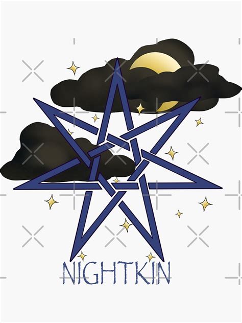 Nightkin” otherkin symbol art, no background" Sticker for Sale by DraconicsDesign | Redbubble