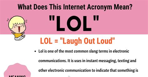 LOL Meaning: How Do You Define The Popular Acronym "LOL"? - ESL Forums