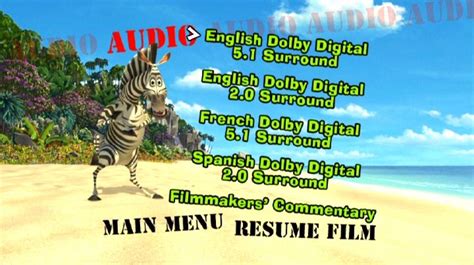 Madagascar (2005) - DVD Movie Menus