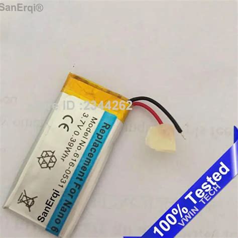 SanErqi 3.7V Li ion Battery Replacement 330mAh for iPod Nano 6 6th Gen ...