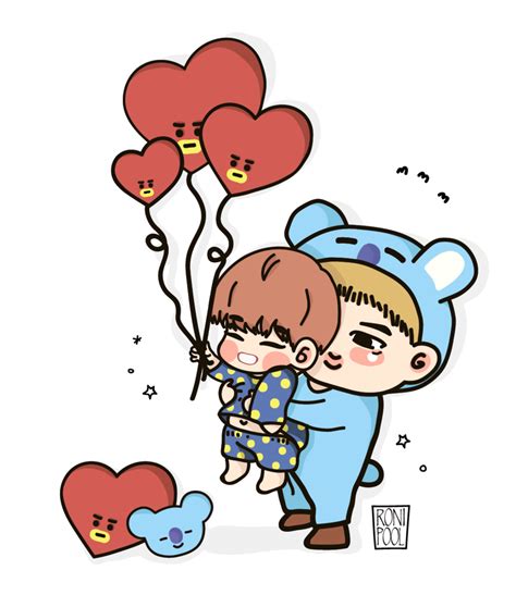 BTS / BT21 fanart Taehyung and Namjoon / Roni_Pool Roni Pool ...