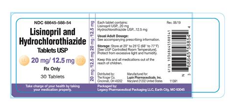 Lisinopril and Hydrochlorothiazide - FDA prescribing information, side ...