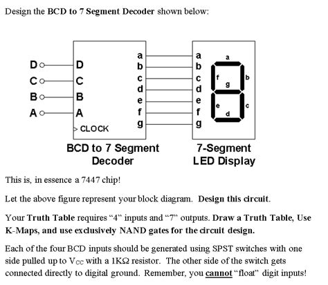 Bcd To 7 Segment Decoder Diagram