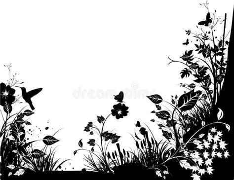 Vector Blanco Y Negro De La Naturaleza Ilustración del Vector - Ilustración de contraste, estilo ...