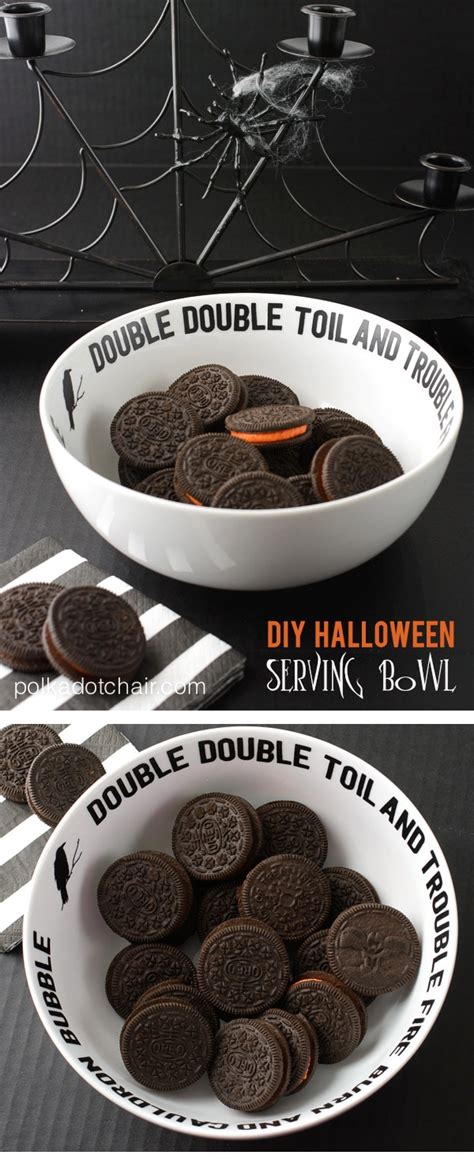 DIY Halloween Candy Bowl; a Cricut Halloween Project - The Polka Dot Chair