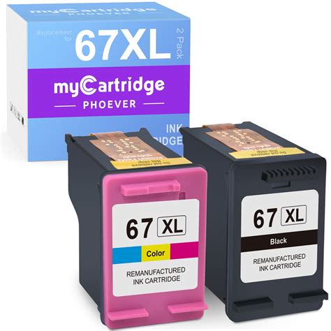 67 XL Ink Cartridge for HP 67 Ink for HP Deskjet 2700 2752 Envy 6000 ...