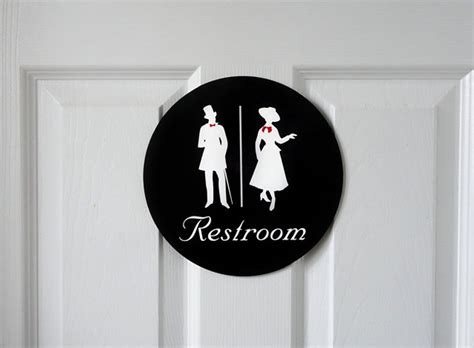 Vintage Style Restroom Sign - Etsy