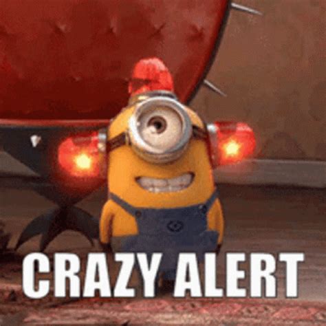 Crazy Alert Minions GIF - CrazyAlert Minions DespicableMe - Discover ...