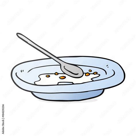 cartoon empty cereal bowl Stock Vector | Adobe Stock