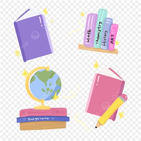 Buku Pelajaran, Sekolah, Perlengkapan Tulis, Buku PNG Transparan Clipart dan File PSD untuk ...