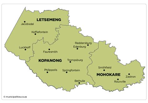 Xhariep District Municipality - Map