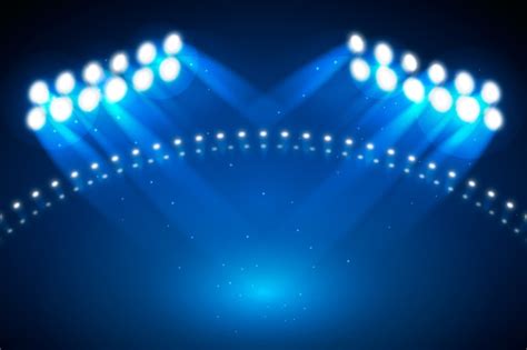 Realistic bright stadium lights Vector | Free Download