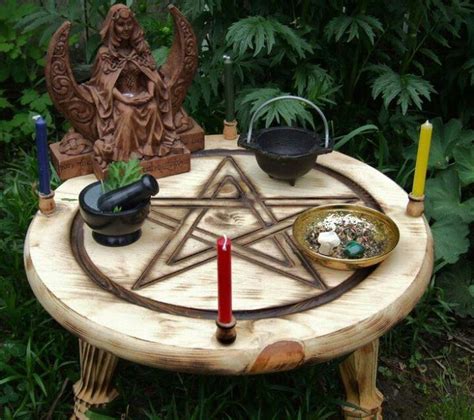 Wooden altar | Wiccan altar, Wiccan, Wiccan crafts