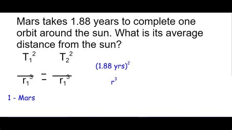 Kepler's Third Law Example Problem - YouTube