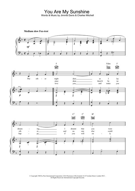 You Are My Sunshine | Sheet Music Direct