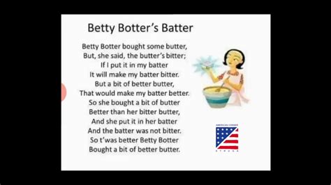 "Betty Botter" Tongue Twister - YouTube