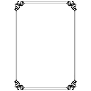 A4 Paper Border Hd Transparent, Simple Frame Black Border A4 Paper, Border, A4, Paper Clipart ...