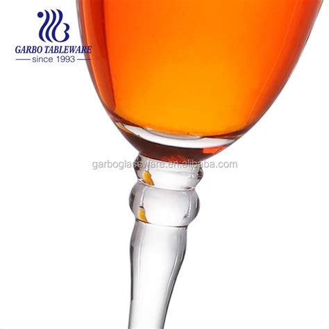 Handmade Glass Goblets With Gold Rim High End Glass Stemware With Diamond 190ml Crystal Wine ...