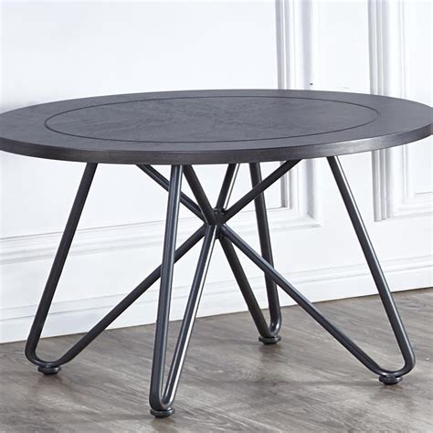 Steve Silver Derek Black Metal Base Round End Table - Walmart.com ...