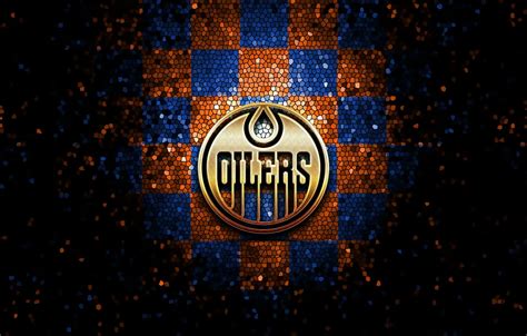 Wallpaper wallpaper, sport, logo, NHL, hockey, glitter, checkered, Edmonton Oilers images for ...