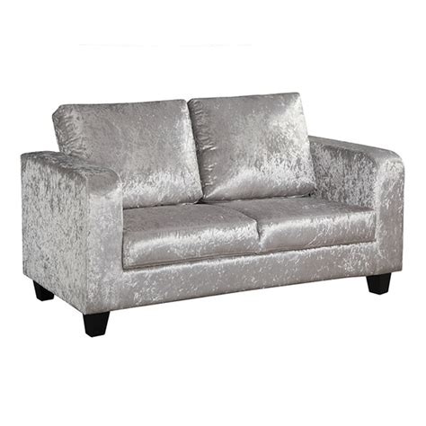 Silver Crushed Velvet Sofa | Crushed Velvet Sofa | Velvet Sofa