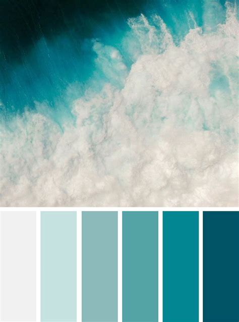 Green ocean color scheme | Blue colour palette, Green colour palette, Winter color palette