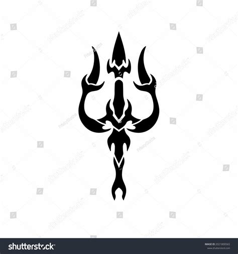 Trident Symbol Logo Tribal Tattoo Design Stock Vector (Royalty Free ...