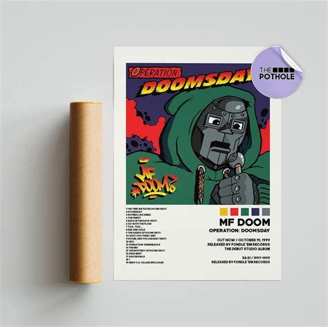 MF DOOM Posters / Doomsday Poster Tracklist Album Cover - Etsy