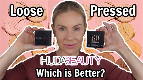 HUDA BEAUTY EASY BAKE PRESSED POWDER VS LOOSE SETTING POWDER \ Which Is Better? - YouTube