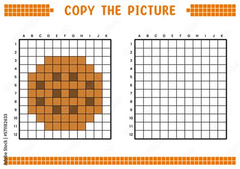 Copy the picture, complete the grid image. Educational worksheets ...