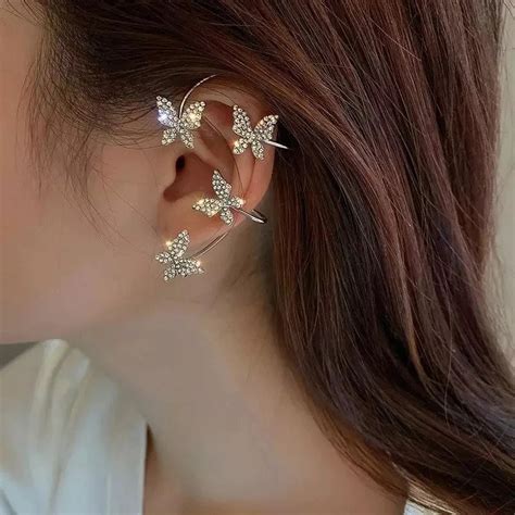 Korean Butterfly Ear Cuff Earrings | Fashion Jewellery | Earrings