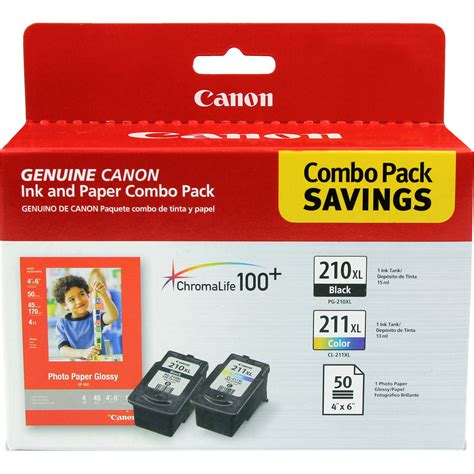 Canon Ink Cartridge/Photo Paper Combo Pack - TVs & Electronics - Computers & Laptops - Printers ...