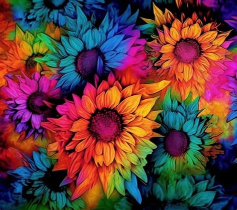 Aggregate more than 80 rainbow flowers wallpaper super hot - in.coedo.com.vn