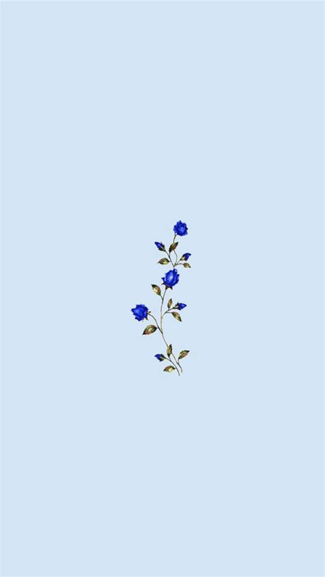 Simple Blue Flower Wallpaper 🌺 | Arte