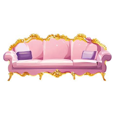 Versailles Palace Watercolor Louis XVI Inspired Sofa with Floral · Creative Fabrica
