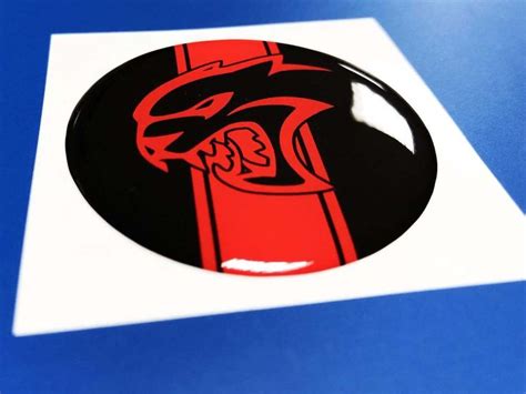 Hellcat Fuel Door Insert emblem domed decal for Challenger | Hellcat ...