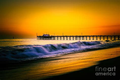 Balboa Pier Picture at Sunset in Orange County California Photograph by Paul Velgos - Fine Art ...