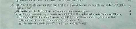 yceirwirrigu 43 aydraw the block diagram of an organization of a 2m x 32 memory module using ...