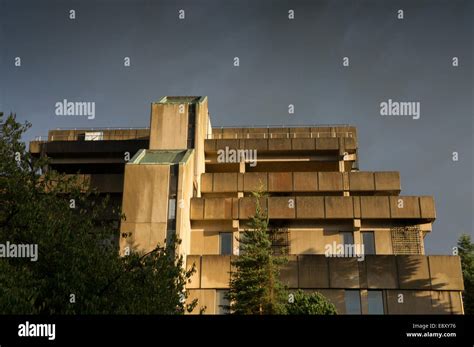 Former Bradford and Bingley Building Society headquarters built in 70's in brutalist style of ...