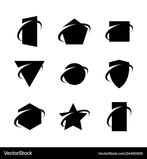 Logo templates set different geometric shapes Vector Image