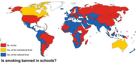 Is smoking banned in schools - Vivid Maps