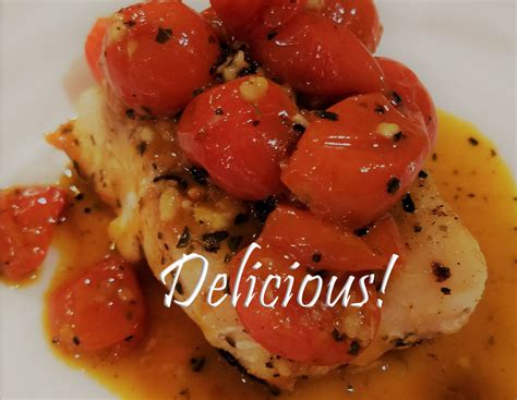 Cod with Tomato, Basil & Garlic Sauce Recipe | Boating Journey