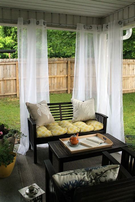 Our Back Porch Reveal | Patio decor, Patio, Outdoor curtains