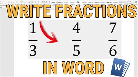 How To Write Fractions In Word In Seconds! - YouTube